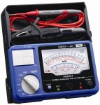 HIOKI 3490 - miernik rezystancji izolacji z odczytem analogowym, 250/500/1000 V, 4 GΩ, ciągłość, małe rezystancje, ACV (do 600 V)