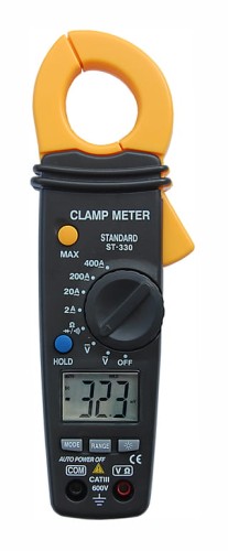 Multimetr cęgowy ST-330 firmy Standard Instruments mierzy prądy przemienne do 400 A, oferuje Labimed Electronics.