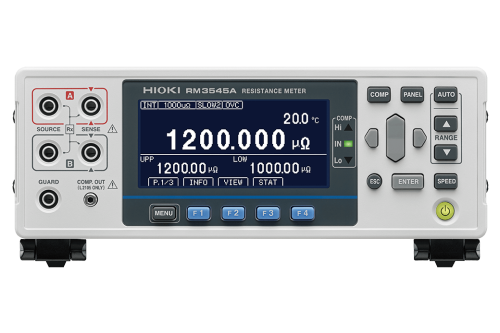 Miliomomierz HIOKI RM3545-A2, 13 podzakresów od 1000 µΩ  do 1200 MΩ, dokładność podstawowa 0,045%, najlepsza rozdzielczość 1 nΩ, maks. prąd pomiarowy 1 A DC, pomiar 4-przewodowy, multiplekser. Oferuje Labimed Electronics.