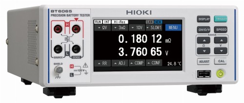Laboratoryjny tester akumulatorów BT6065 HIOKI mierzy precyzyjnie rezystancję wewnętrzną i napięcie akumulatorów  o dużej pojemności  stosowanych w pojazdach elektrycznych. Oferuje  firma Labimed Electronics.