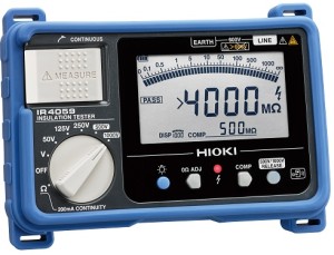HIOKI IR4059 - przenośny miernik rezystancji izolacji, 50/125/250/500/1000 V DC, 4 GΩ,  ciągłość 200 mA , Bluetooth® 